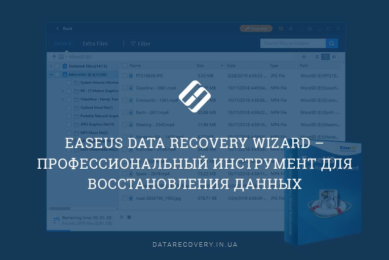 EaseUS Data Recovery Wizard – профессиональный инструмент для восстановления данных